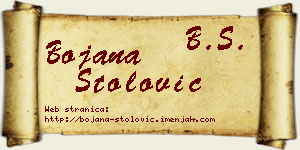Bojana Stolović vizit kartica